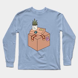 Funny plant and boxes Long Sleeve T-Shirt